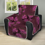 Purple Japanese Amaryllis Pattern Print Recliner Protector