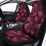 Purple Japanese Amaryllis Pattern Print Universal Fit Car Seat Covers