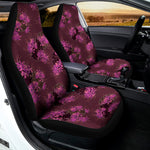 Purple Japanese Amaryllis Pattern Print Universal Fit Car Seat Covers