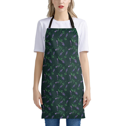 Purple Lavender Pattern Print Apron