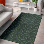 Purple Lavender Pattern Print Area Rug