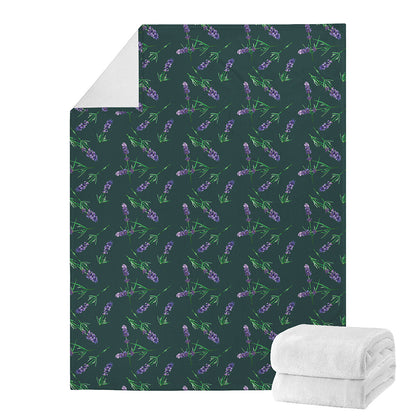 Purple Lavender Pattern Print Blanket