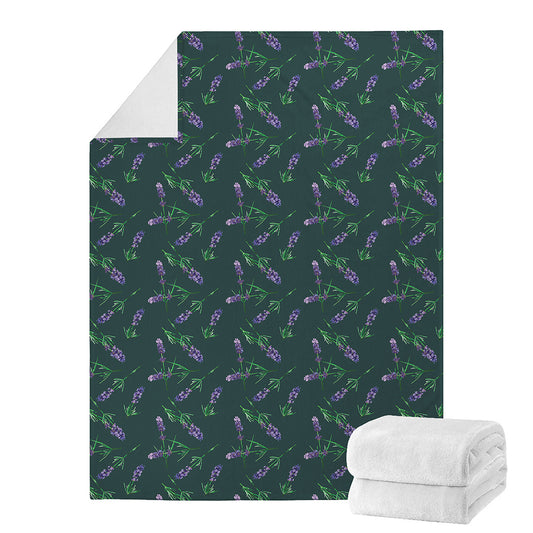 Purple Lavender Pattern Print Blanket