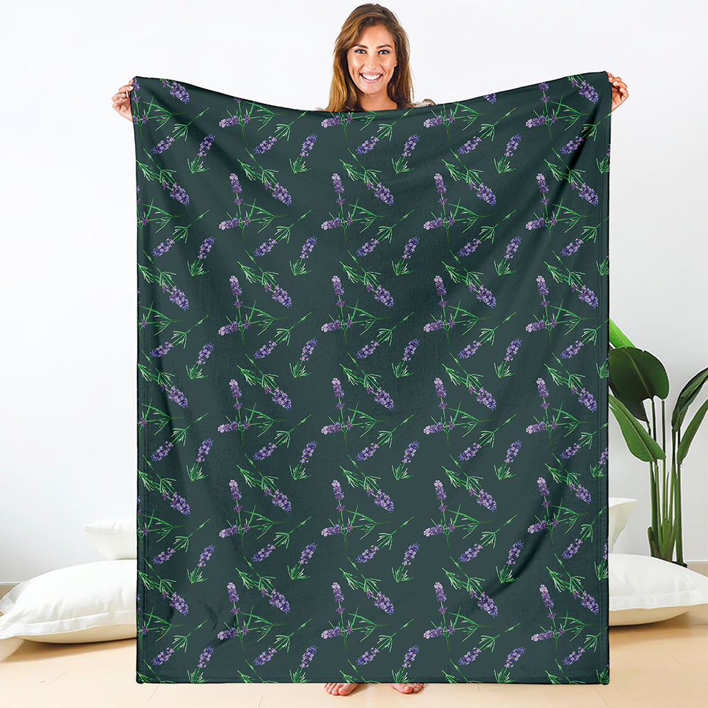 Purple Lavender Pattern Print Blanket