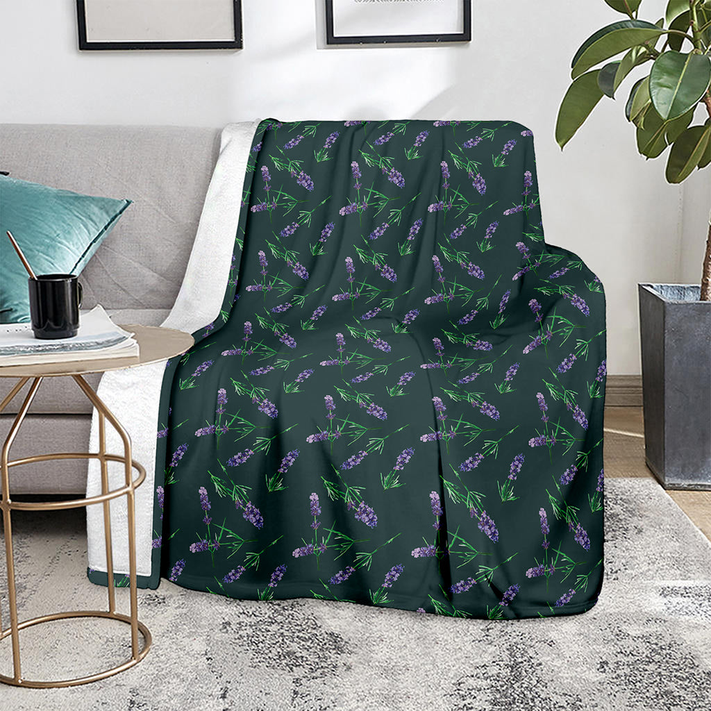 Purple Lavender Pattern Print Blanket