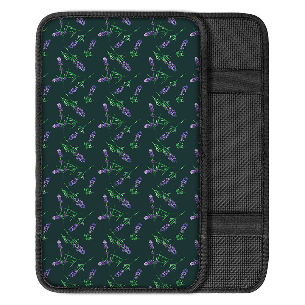 Purple Lavender Pattern Print Car Center Console Cover