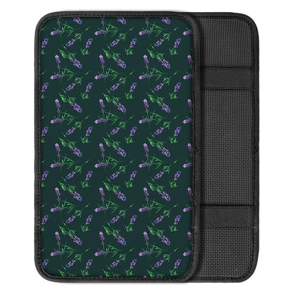 Purple Lavender Pattern Print Car Center Console Cover