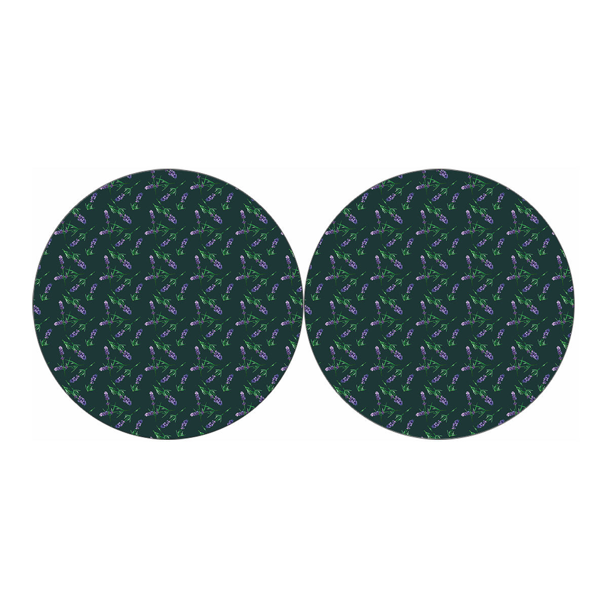 Purple Lavender Pattern Print Car Coasters