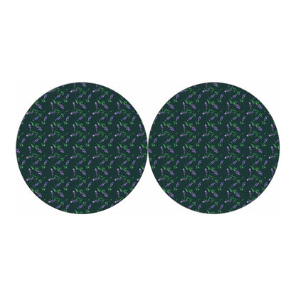 Purple Lavender Pattern Print Car Coasters