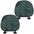 Purple Lavender Pattern Print Car Headrest Covers