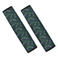Purple Lavender Pattern Print Car Seat Belt Covers