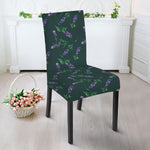 Purple Lavender Pattern Print Dining Chair Slipcover