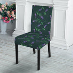 Purple Lavender Pattern Print Dining Chair Slipcover