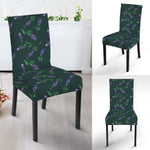 Purple Lavender Pattern Print Dining Chair Slipcover
