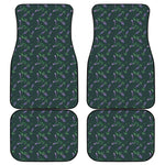 Purple Lavender Pattern Print Front and Back Car Floor Mats