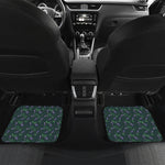 Purple Lavender Pattern Print Front and Back Car Floor Mats