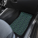 Purple Lavender Pattern Print Front and Back Car Floor Mats
