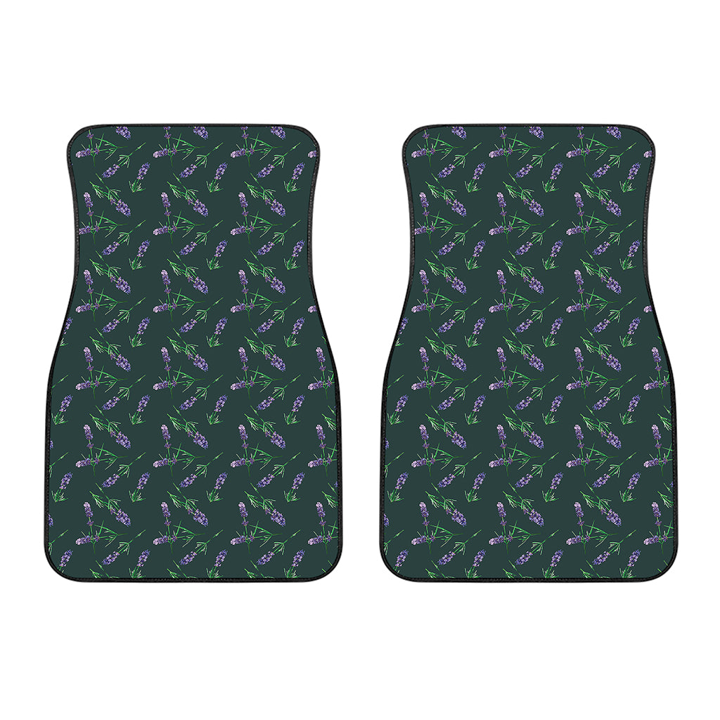 Purple Lavender Pattern Print Front Car Floor Mats