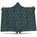 Purple Lavender Pattern Print Hooded Blanket