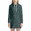 Purple Lavender Pattern Print Pullover Hoodie Dress