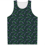 Purple Lavender Pattern Print Men's Tank Top