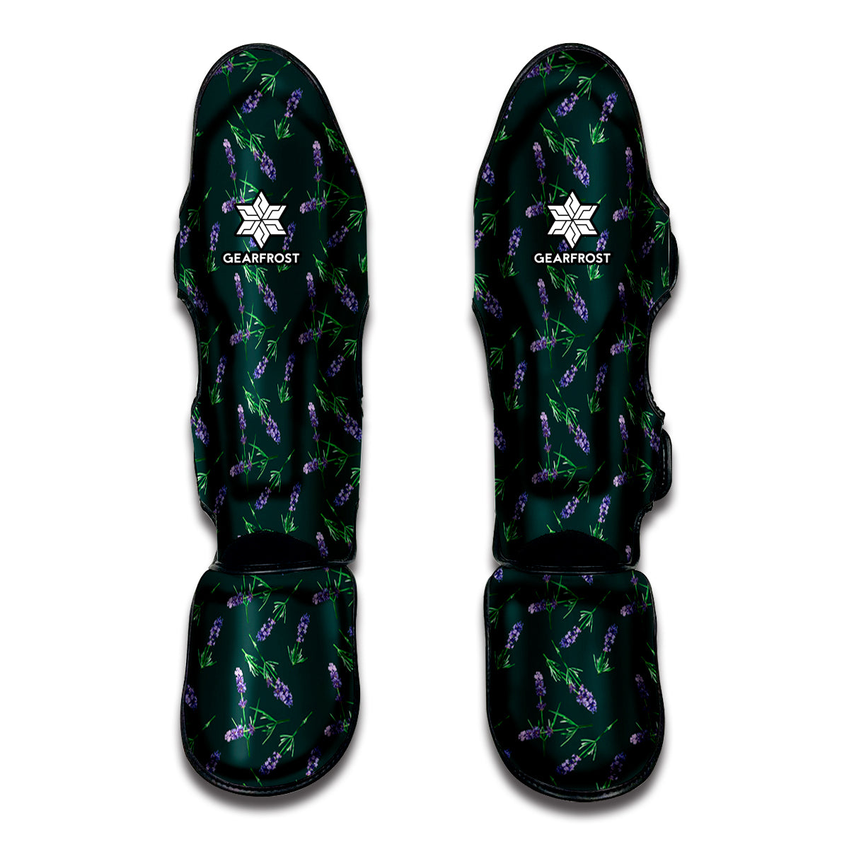 Purple Lavender Pattern Print Muay Thai Shin Guard