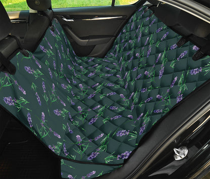 Purple Lavender Pattern Print Pet Car Back Seat Cover