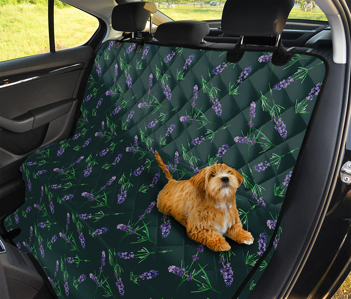 Purple Lavender Pattern Print Pet Car Back Seat Cover