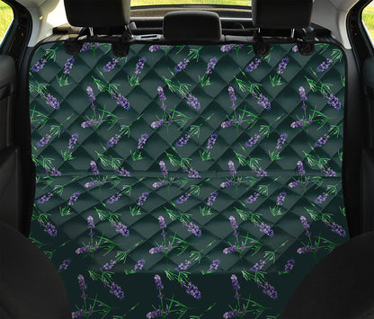 Purple Lavender Pattern Print Pet Car Back Seat Cover