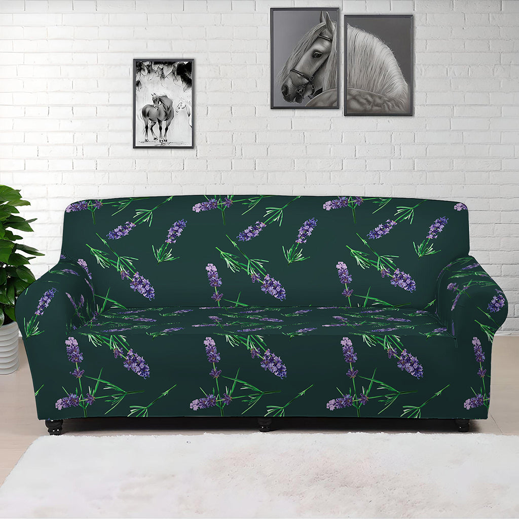 Purple Lavender Pattern Print Sofa Cover