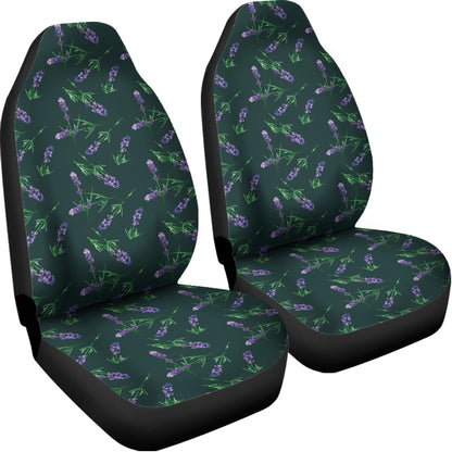 Purple Lavender Pattern Print Universal Fit Car Seat Covers