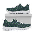 Purple Lavender Pattern Print White Running Shoes