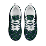 Purple Lavender Pattern Print White Sneakers