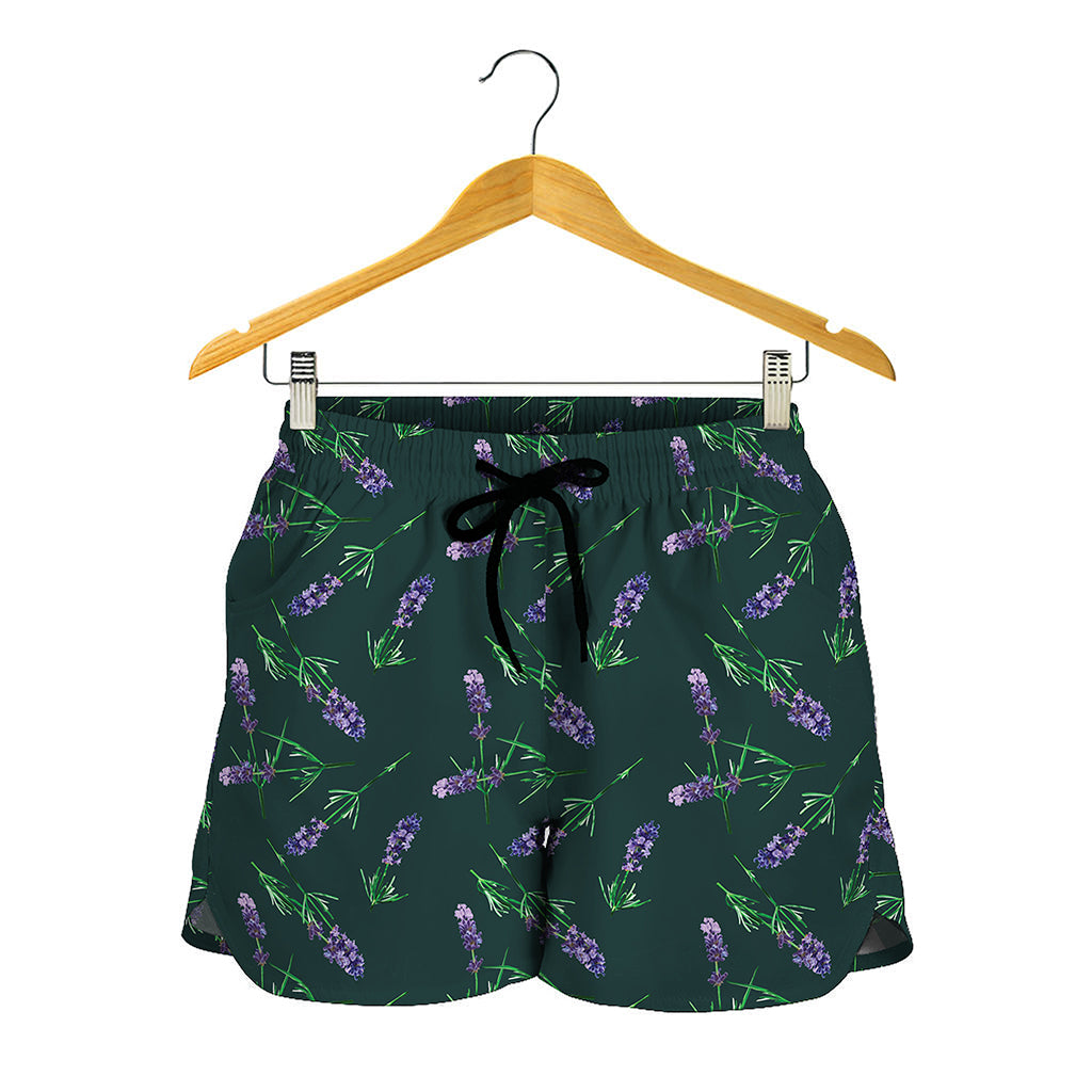 Purple Lavender Pattern Print Women's Shorts