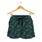 Purple Lavender Pattern Print Women's Shorts