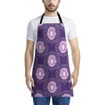 Purple Leo Zodiac Pattern Print Apron