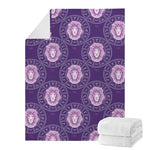 Purple Leo Zodiac Pattern Print Blanket