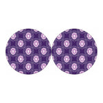 Purple Leo Zodiac Pattern Print Car Coasters