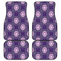 Purple Leo Zodiac Pattern Print Front and Back Car Floor Mats
