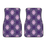 Purple Leo Zodiac Pattern Print Front Car Floor Mats