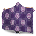 Purple Leo Zodiac Pattern Print Hooded Blanket