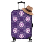 Purple Leo Zodiac Pattern Print Luggage Cover