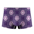 Purple Leo Zodiac Pattern Print Men's Boxer Briefs