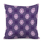 Purple Leo Zodiac Pattern Print Pillow Cover