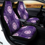 Purple Leo Zodiac Pattern Print Universal Fit Car Seat Covers