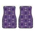 Purple Libra Zodiac Pattern Print Front Car Floor Mats