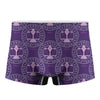 Purple Libra Zodiac Pattern Print Men's Boxer Briefs