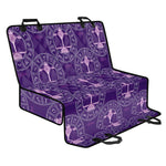 Purple Libra Zodiac Pattern Print Pet Car Back Seat Cover