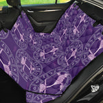 Purple Libra Zodiac Pattern Print Pet Car Back Seat Cover