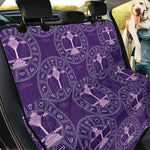 Purple Libra Zodiac Pattern Print Pet Car Back Seat Cover